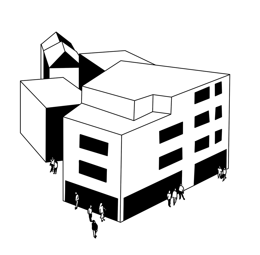 Illustration eines Wohnhauses
