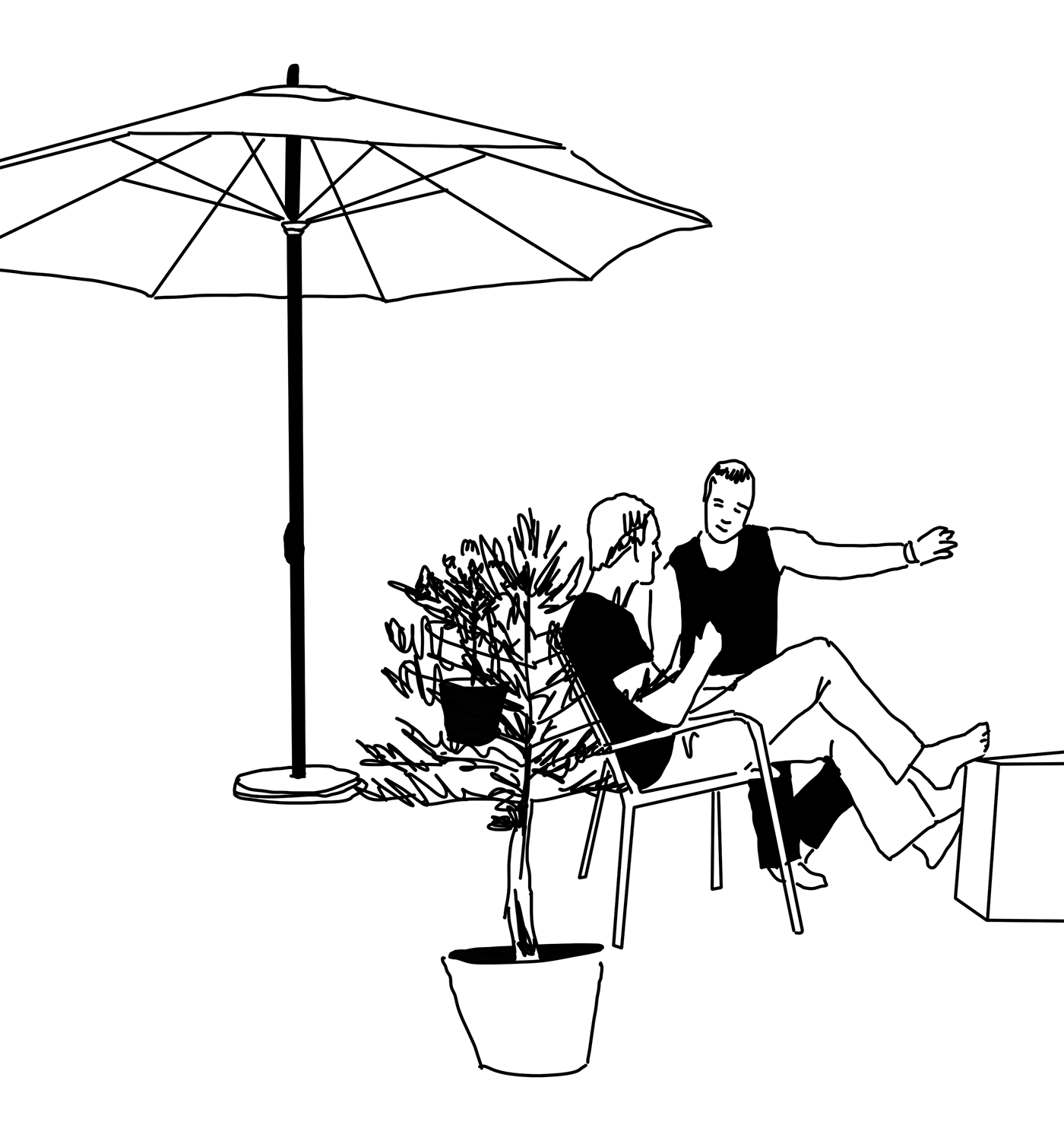Illustration Dachterasse